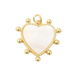 WHITE SHELL HEART